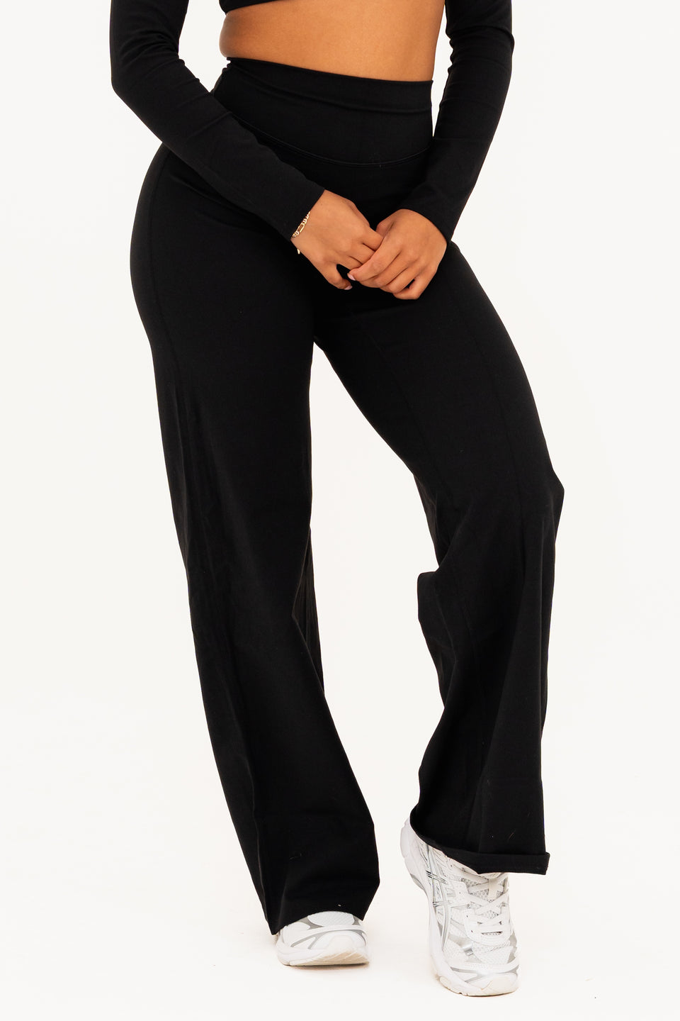 High-Waisted Straight Leg Leggings - Black – VIPR Active